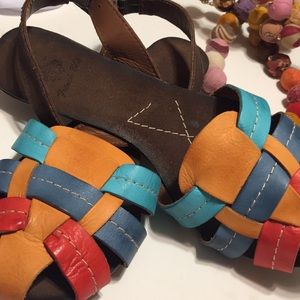 French Blu Multi Cinderella Sandals